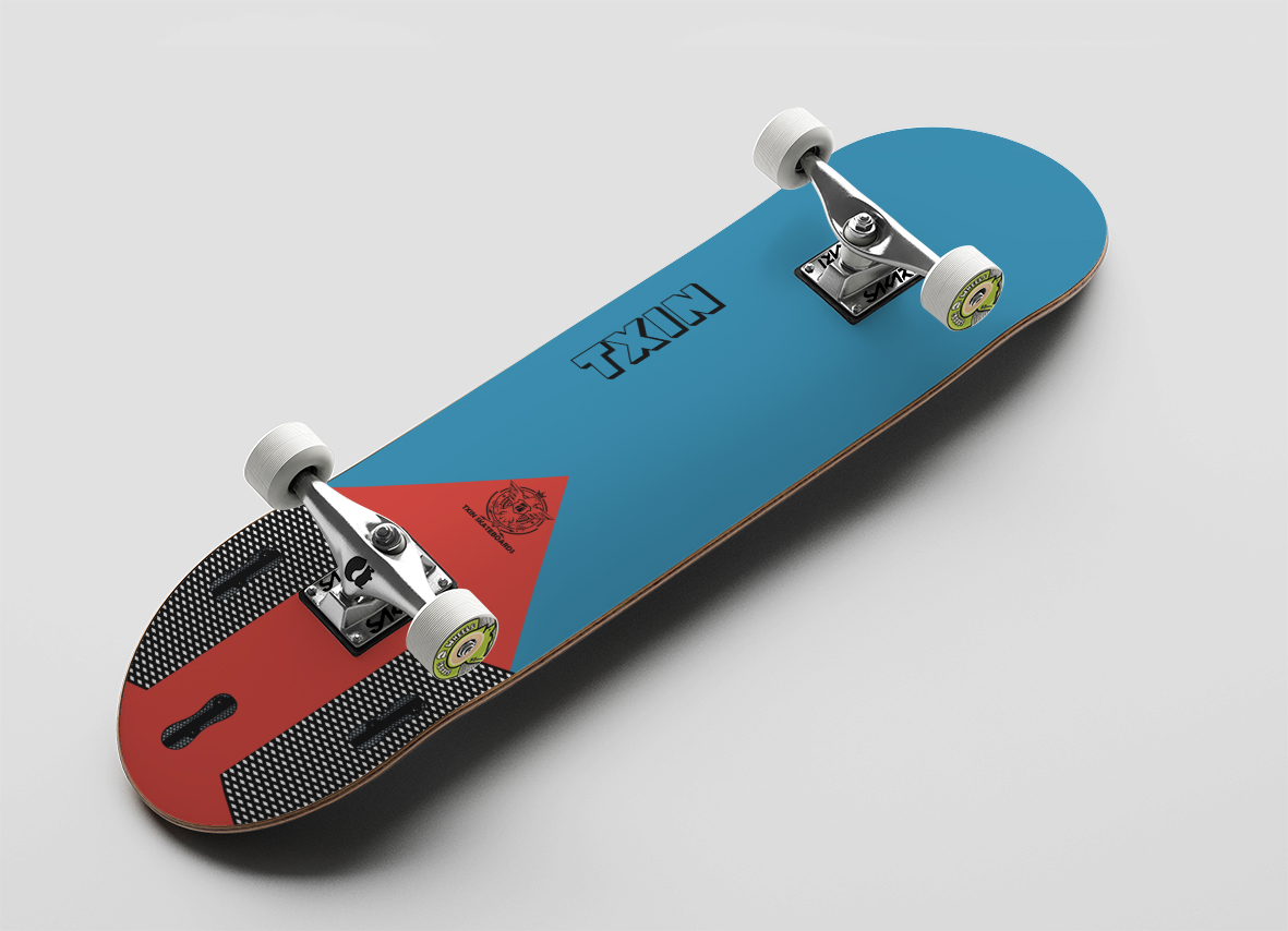 Txin skateboard complete – Shaper blue red
