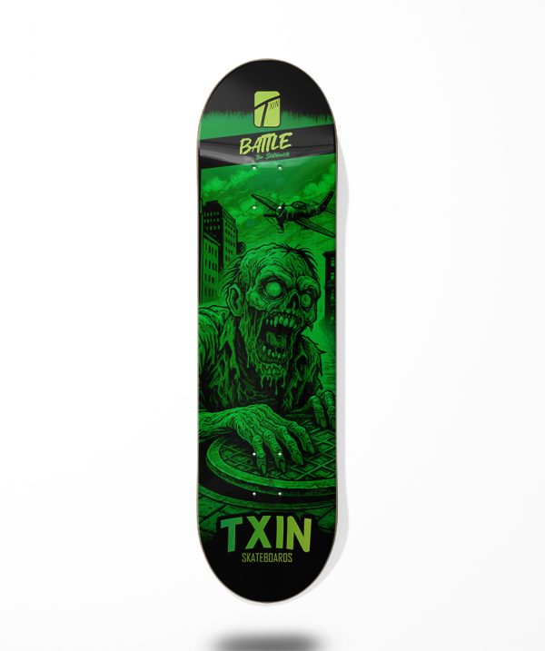 Txin skateboard deck - Battle Fluro green