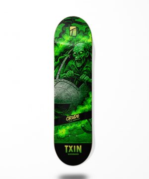 Txin skateboard deck - Crudo Green Helidown