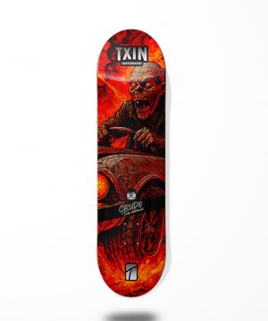 Txin skateboard deck - Crudo Red Angony